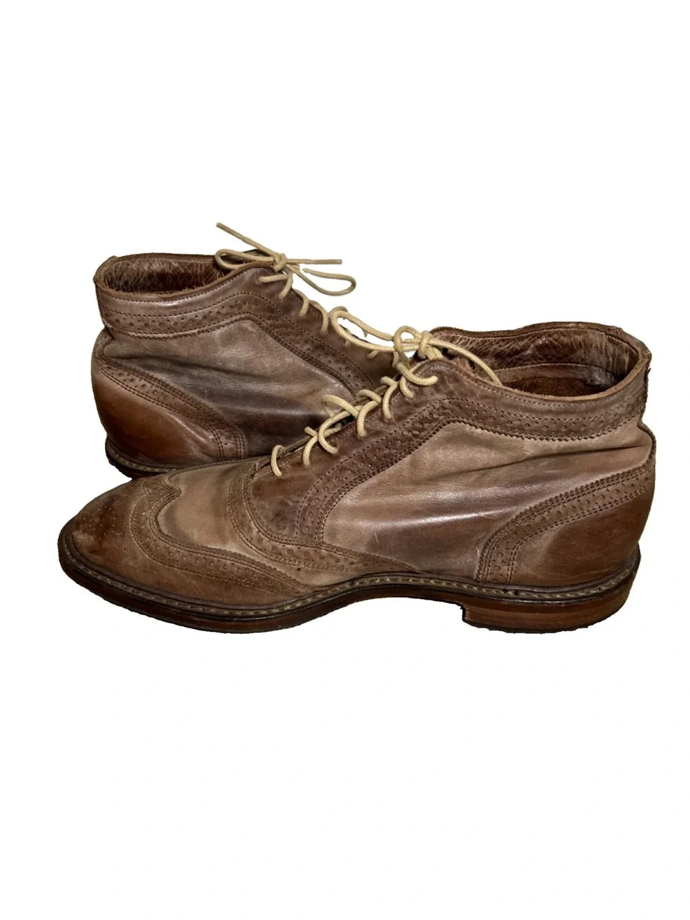 Allen Edmonds Cronmok Men’s Wingtip Ankle Boots Drown Leather Size 9 USA
